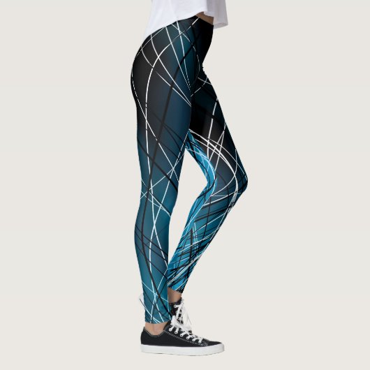 Cyan-blauer Strudel - Leggings (Rechts)