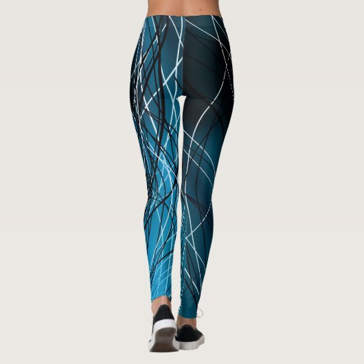 Cyan-blauer Strudel - Leggings (Rückseite)