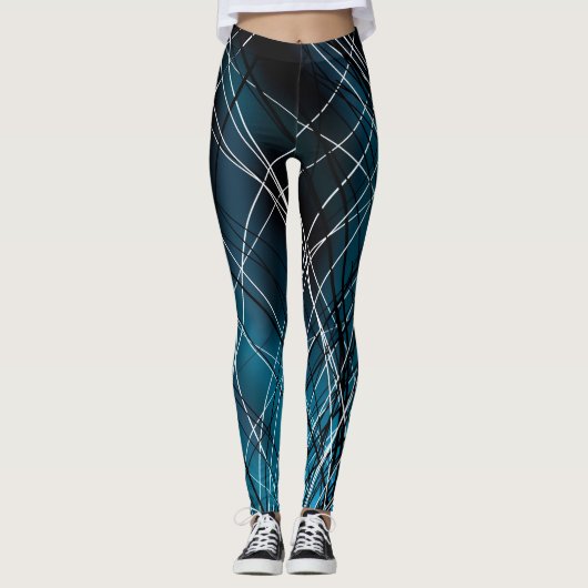 Cyan-blauer Strudel - Leggings (Vorderseite)