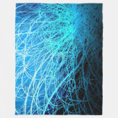Cyan-blaues lineares Explosion2 - Fleece-Decke Fleecedecke (Vorderseite)