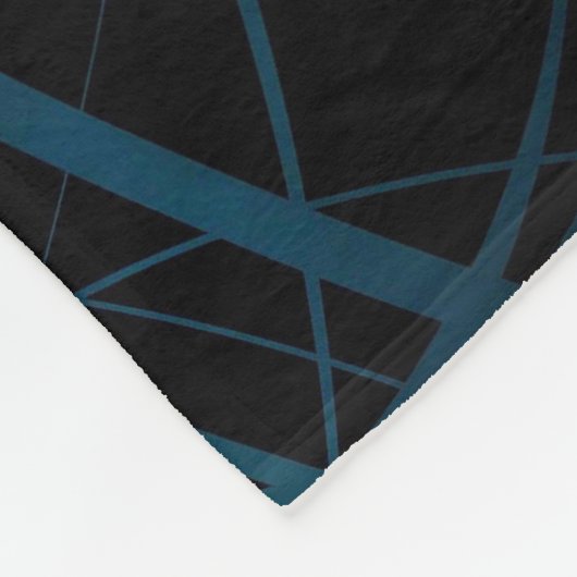 Cyan-blaues lineares Explosion2 - Fleece-Decke Fleecedecke (Ecke)