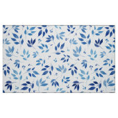 Cyan-Blue Aquarell-Blätter Poplin-Polyester- Stoff (Fat Quarter (45,7 x 55,9 cm))