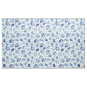 Cyan-Blue Aquarell-Blätter Poplin-Polyester- Stoff (Yard (91,4 cm))