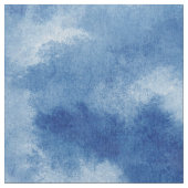 Cyan-Blue Aquarell-Waschpoplin-Polyester- Stoff (Nahaufnahme)
