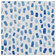 Cyan-Blue Aquarelldashes poplin-Polyester