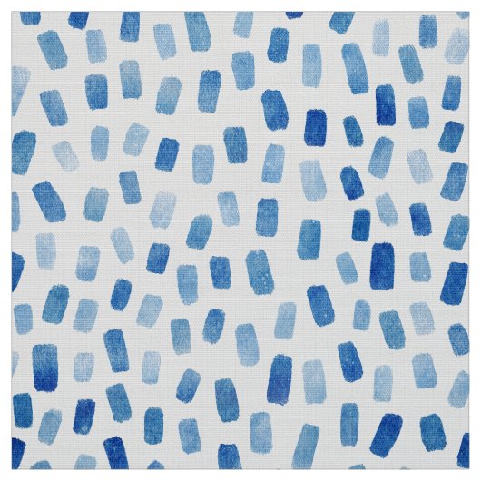 Cyan-Blue Aquarelldashes poplin-Polyester Stoff (Muster)