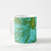 Cyan Blue auf Green Paintball Kaffeetasse (Vorderseite Links)
