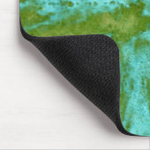 Cyan Blue auf Green Paintball Mousepad (Ecke)