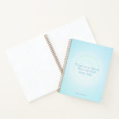 Cyan Blue Aura Message Notebook Notizblock (Innenseite)