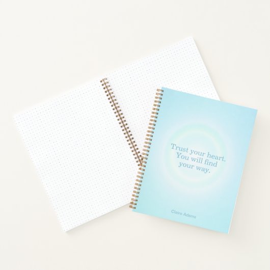Cyan Blue Aura Message Notebook Notizblock (Innenseite)