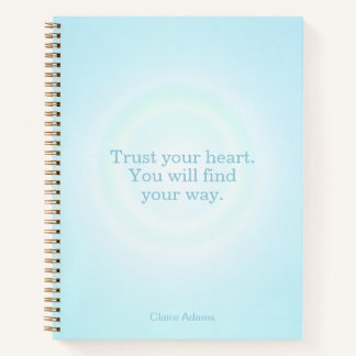 Cyan Blue Aura Message Notebook Notizblock