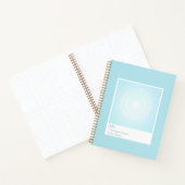 Cyan Blue Aura Swatch Angel Number Notebook Notizblock (Innenseite)