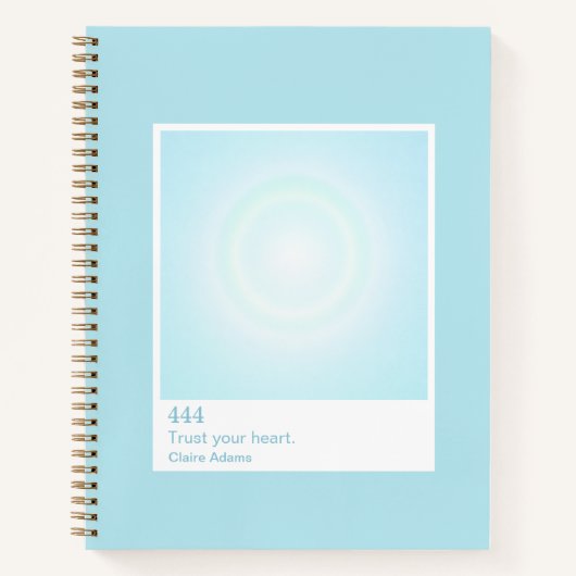 Cyan Blue Aura Swatch Angel Number Notebook Notizblock (Vorderseite)