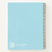 Cyan Blue Aura Swatch Angel Number Notebook Notizblock (Rückseite)
