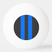 Cyan Blue Carbon Fibre Racing Stripes Tischtennisball (Vorderseite)