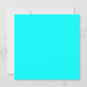 Cyan Blue Green Turquoise Solid Color Karte (Vorderseite)