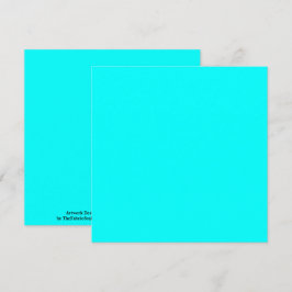 Cyan Blue Green Turquoise Solid Color Karte
