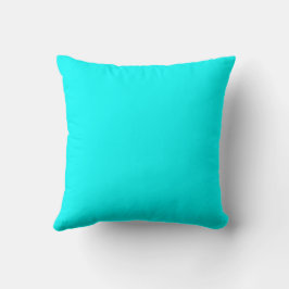 Cyan Blue Green Turquoise Solid Color Kissen