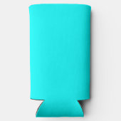 Cyan Blue Green Turquoise Solid Color Selters Dosenkühler (Rückseite)