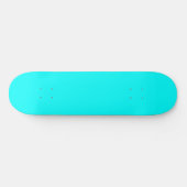 Cyan Blue Green Turquoise Solid Color Skateboard (Horizontal)