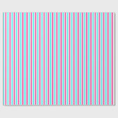 Cyan Blue Pink White Stripes Geschenkpapier (Flach)