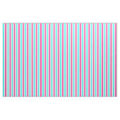 Cyan Blue Pink White Stripes Stoff (Yard (91,4 cm))