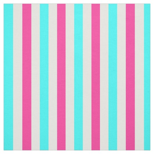 Cyan Blue Pink White Stripes Stoff (Muster)