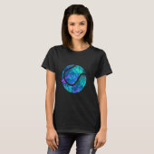 Cyan Blue Violet teal Tennis ball For Sports Playe T-Shirt (Vorne ganz)