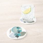 Cyan Boho Getränkeuntersetzer (Seite)