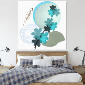 Cyan Boho Leinwanddruck (Insitu (Schlafzimmer))