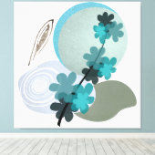 Cyan Boho Leinwanddruck (Insitu (Holzboden))