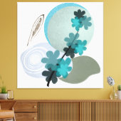 Cyan Boho Leinwanddruck (Insitu (Wohnzimmer))