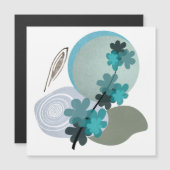 Cyan Boho Magnetkarte (Vorne/Hinten)