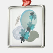 Cyan Boho Ornament Aus Metall (Links)