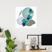 Cyan Boho Poster (Heimbüro)