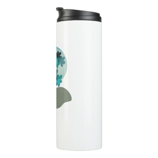 Cyan Boho Thermosbecher (Nach rechts gedreht)