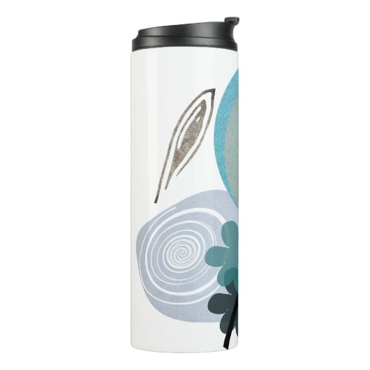 Cyan Boho Thermosbecher (Nach links gedreht)