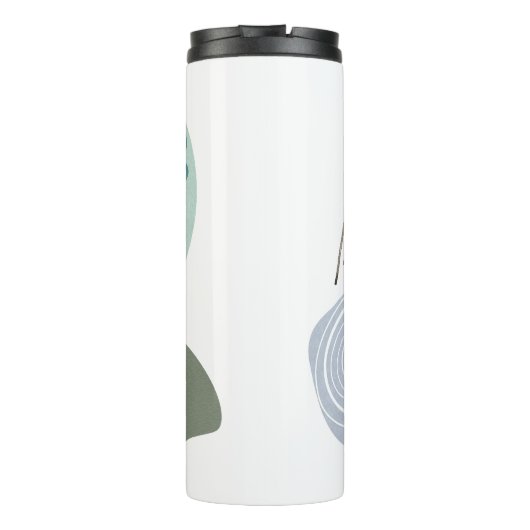 Cyan Boho Thermosbecher (Rückseite)