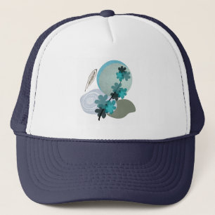 Cyan Boho Truckerkappe