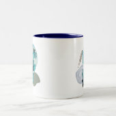 Cyan Boho Zweifarbige Tasse (Mittel)