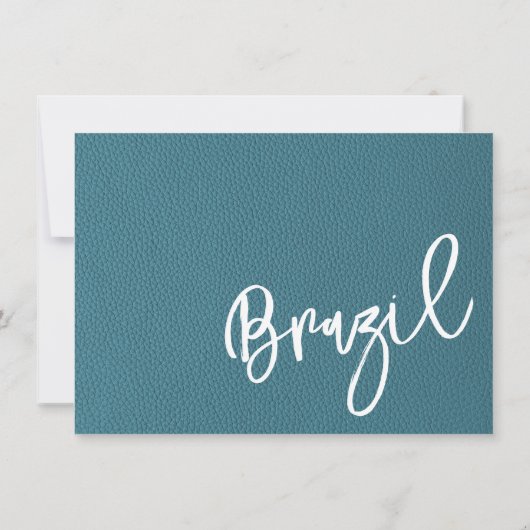 Cyan Brazil Passport Dankeskarte (Rückseite)