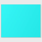 Cyan Bright Blue Hintergrund Neon Light Blue Geschenkpapier (Flach)