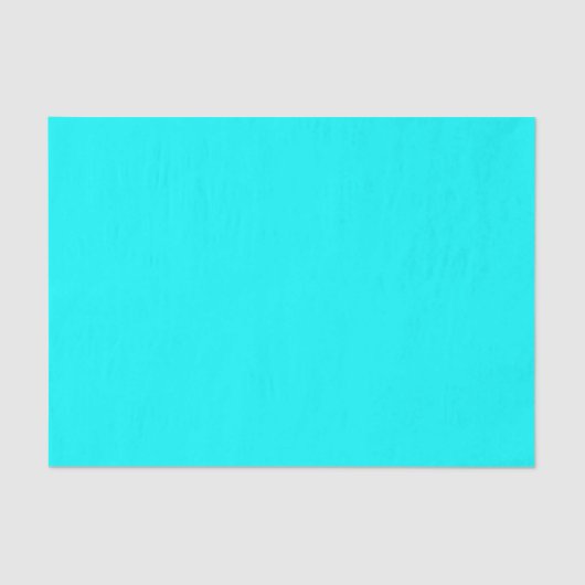 Cyan Bright Blue Hintergrund Neon Light Blue Seidenpapier (Vorderseite)