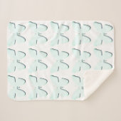 Cyan Butterflies Sherpa Blanket Sherpadecke (Vorderseite (Horizontal))