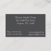 Cyan Butterflies und Blätter auf Grau Visitenkarte (Rückseite)