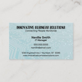 Cyan Circuit Board Tech Computers IT Visitenkarte