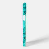Cyan Crumpled Texture Case-Mate iPhone Hülle (Rückseite / Rechts)