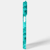 Cyan Crumpled Texture Case-Mate iPhone Hülle (Rückseite / Rechts)