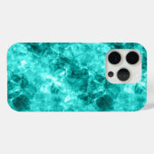 Cyan Crumpled Texture Case-Mate iPhone Hülle (Rückseite (Horizontal))
