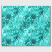 Cyan Crumpled Texture Geschenkpapier (Flach)